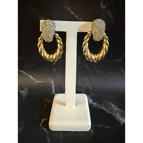 Ciner Jewelry - Vintage Ciner Signed 1/20 14k Doorknocker Earrings